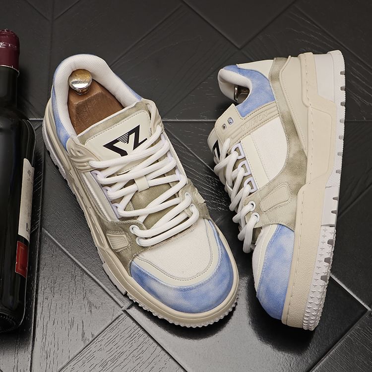Mr Ozera - Contrasterende Paneel Platform Sneakers