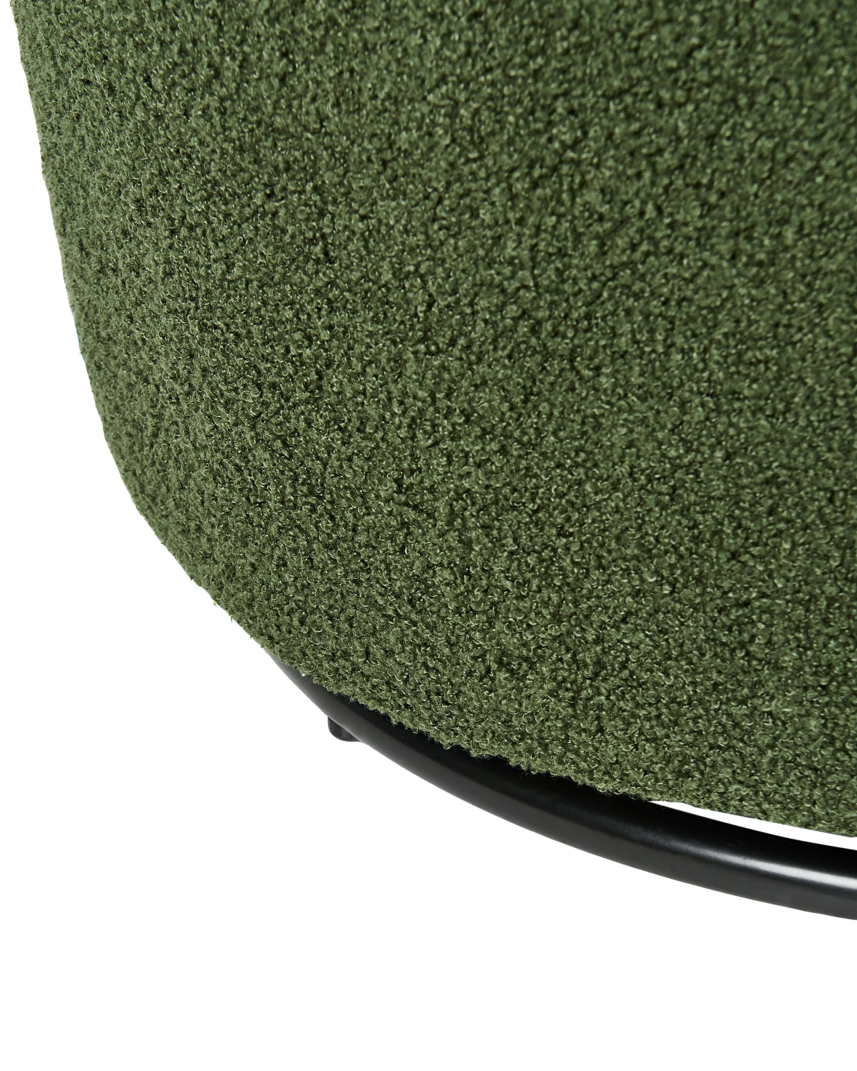Draaifauteuil DAVIK Bouclé Donkergroen