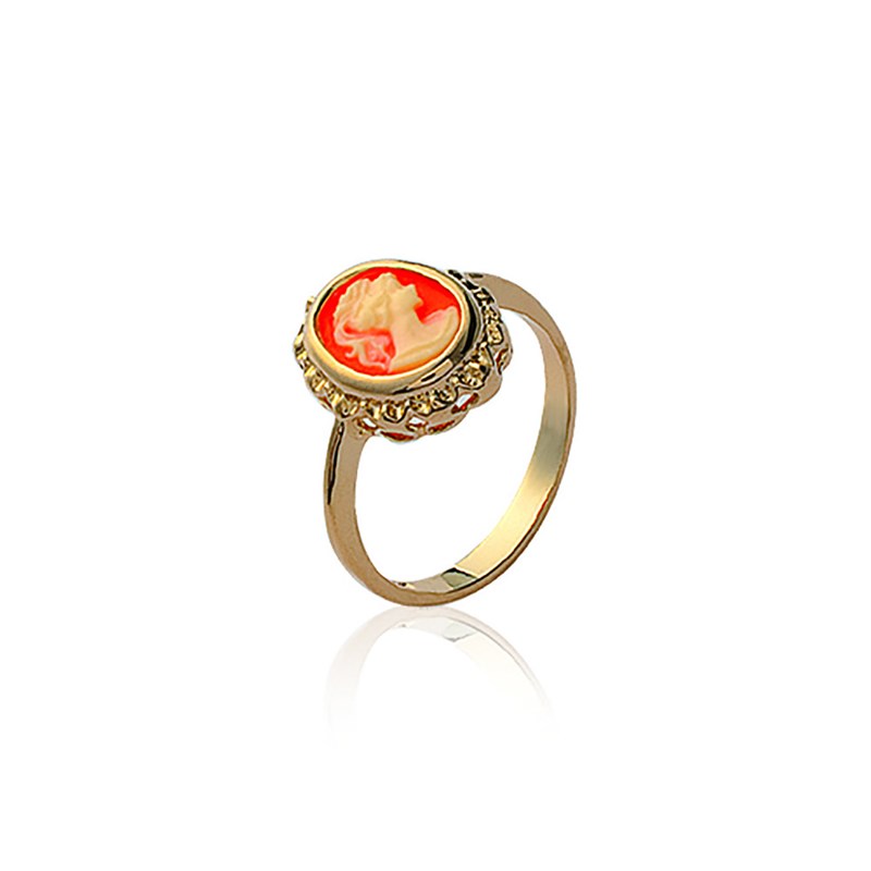 Bague Femme - Plaqué Or - Résine