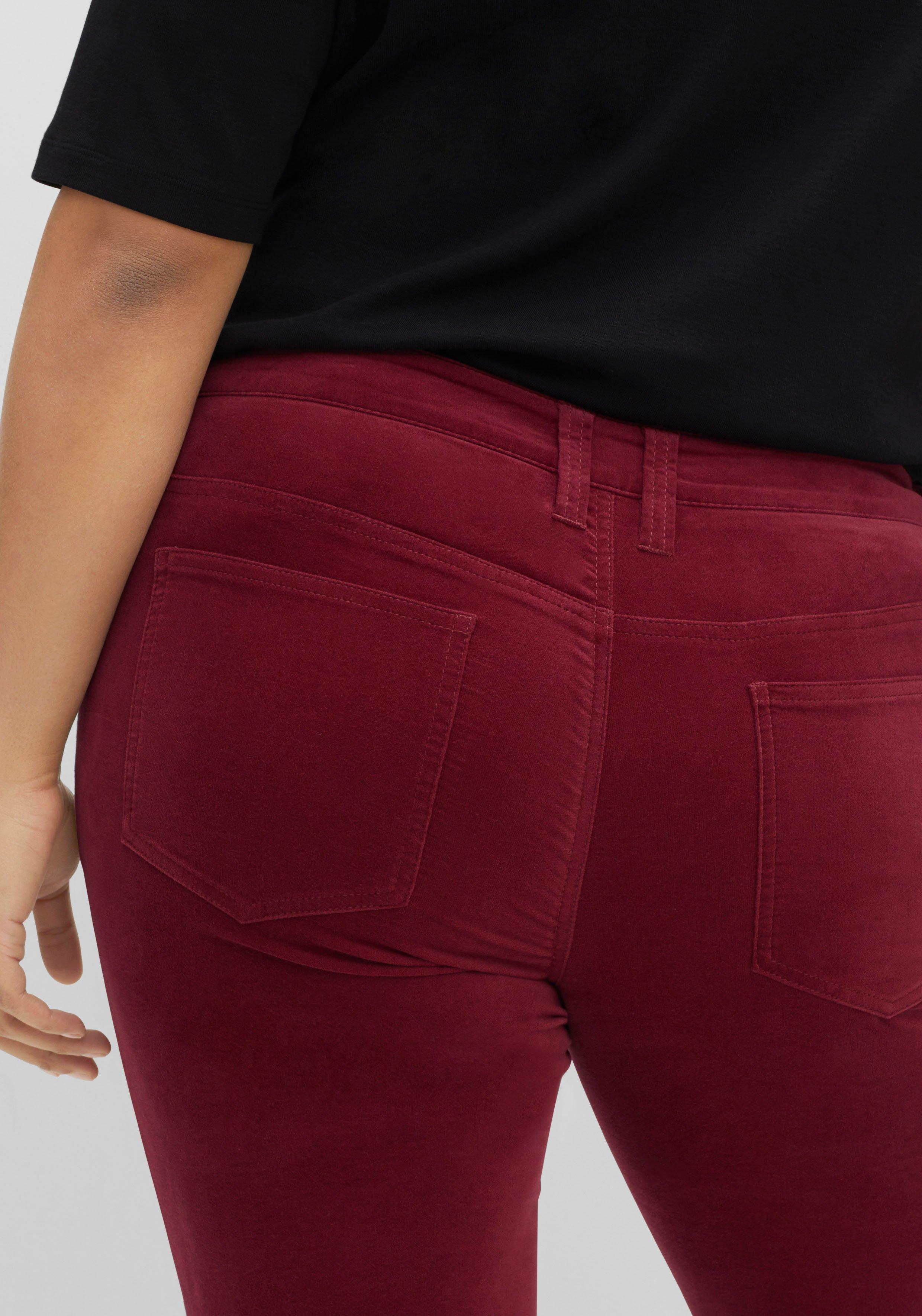 Gerade Samthose in weicher, elastischer Qualität