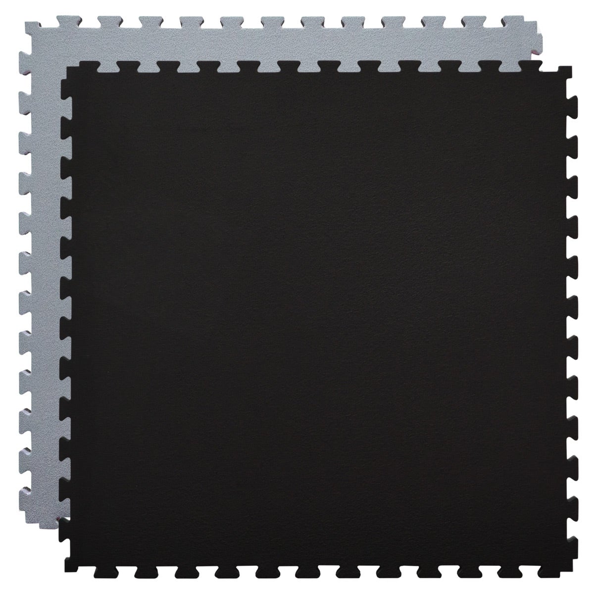 90x90cm trainingsmat met rand - 20mm vloerbeschermingsmat grijs zwart