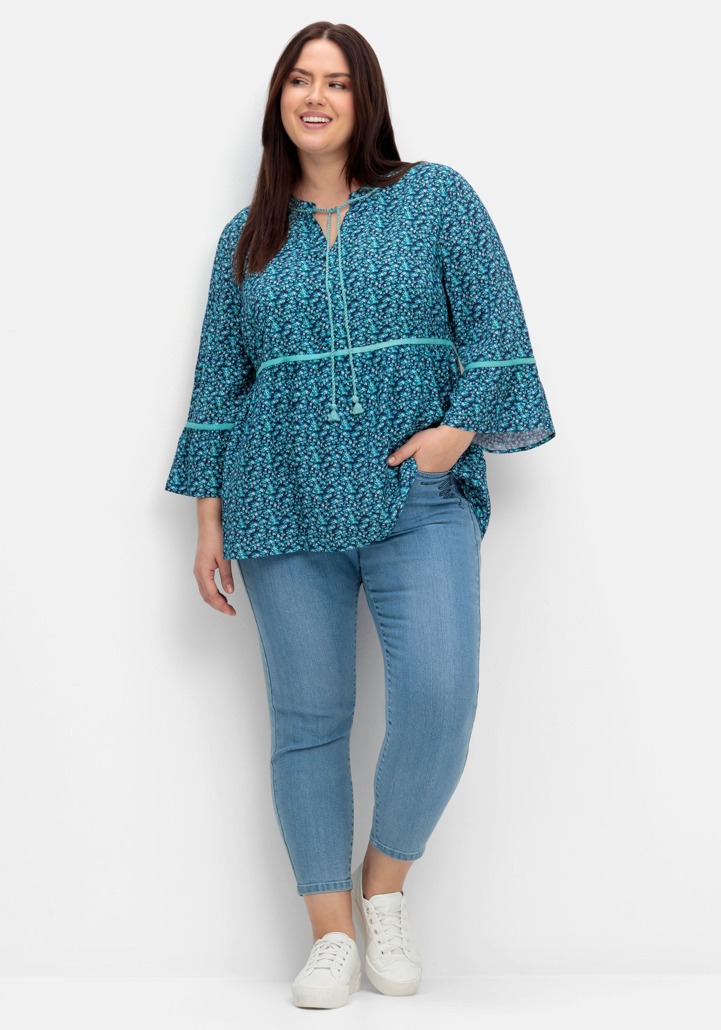 Tunika mit Blumenprint und 3/4-Arm