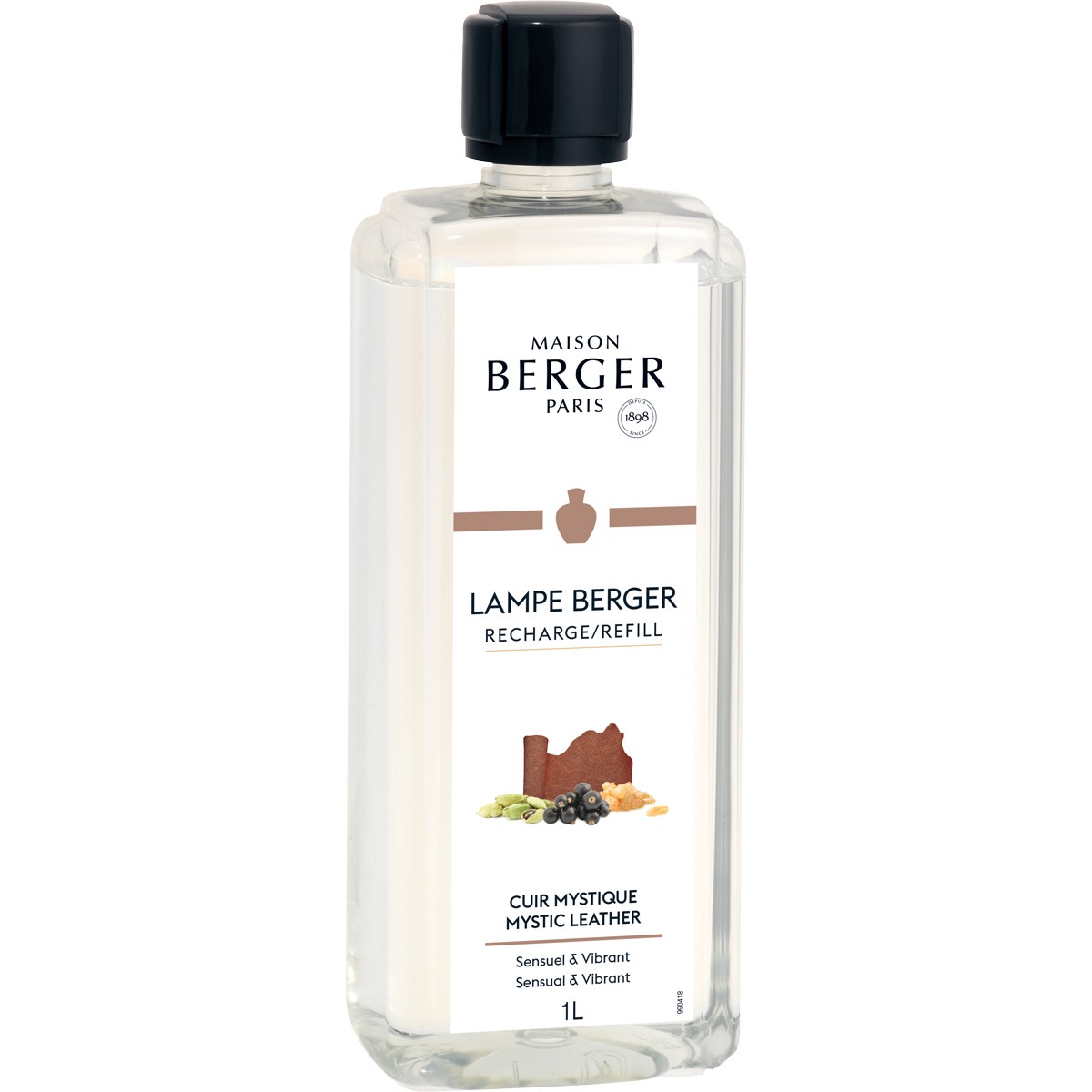 Recharge parfum pour lampe - Cuir mystique - 1 L