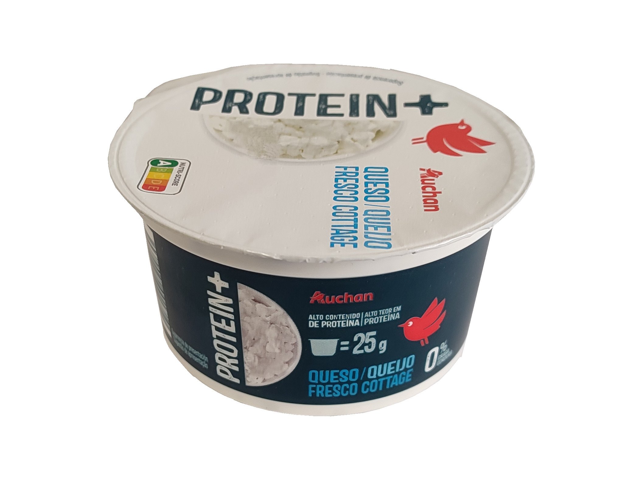 QUEIJO FRESCO COTTAGE AUCHAN 0% GORDURA   PROTEINA 200G
