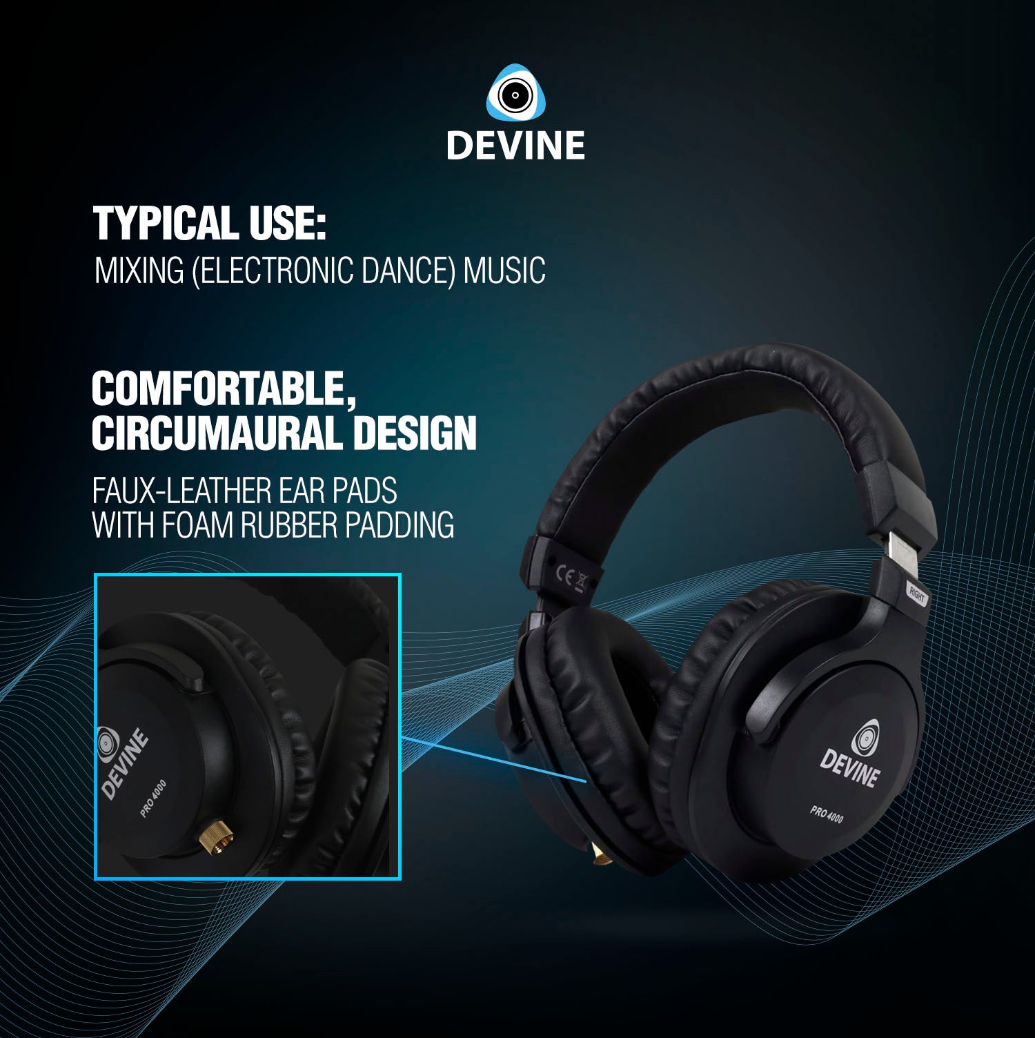 Devine PRO 4000 over-ear koptelefoon