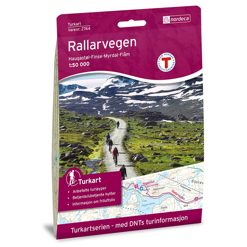 Turkart, Rallarvegen<br>Målestokk 1:50 000