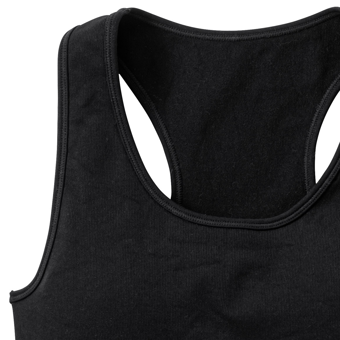 Beatwear Mädchen Sport-Bustier mit Rippstruktur schwarz