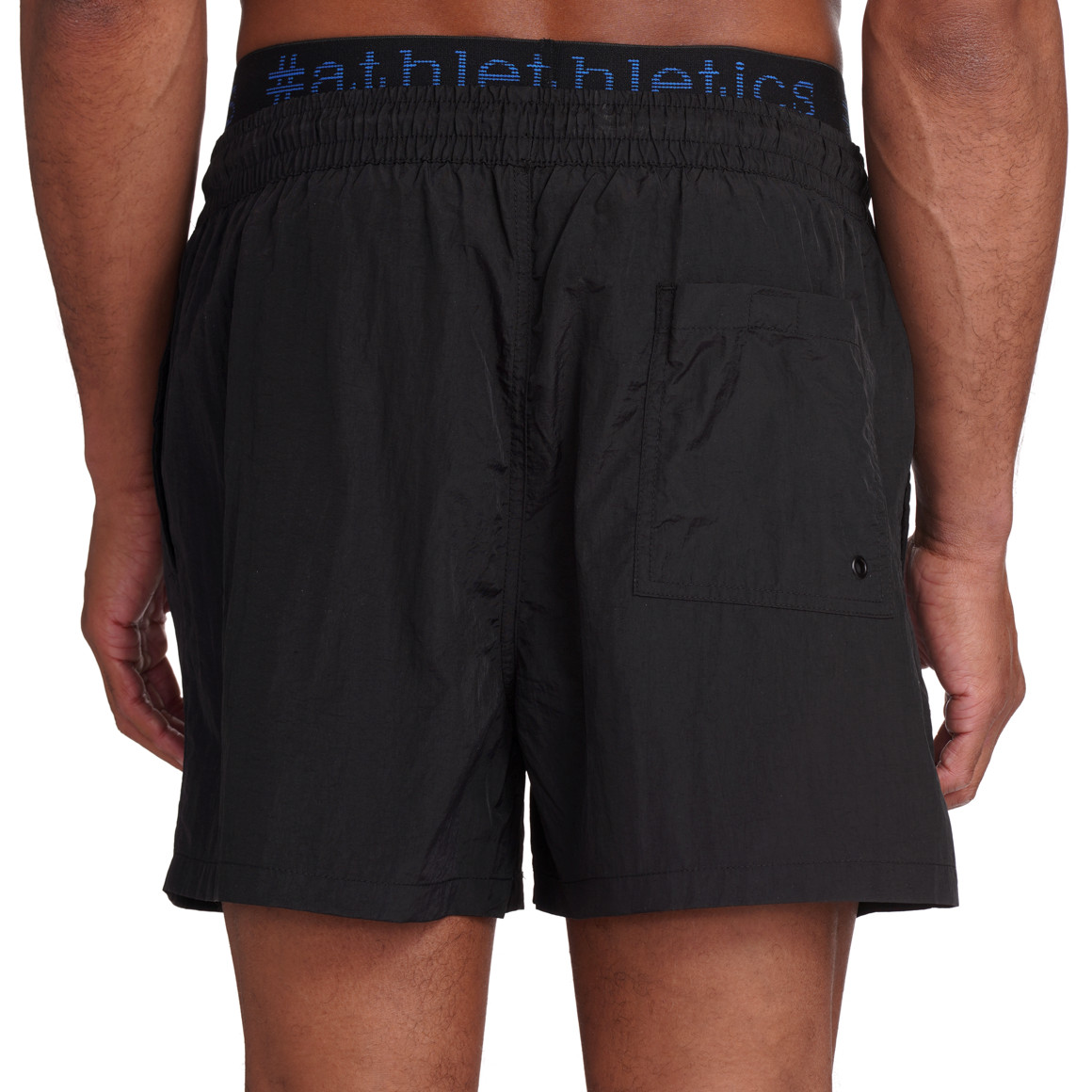 Herren Badeshorts mit Netzinnenhose schwarz