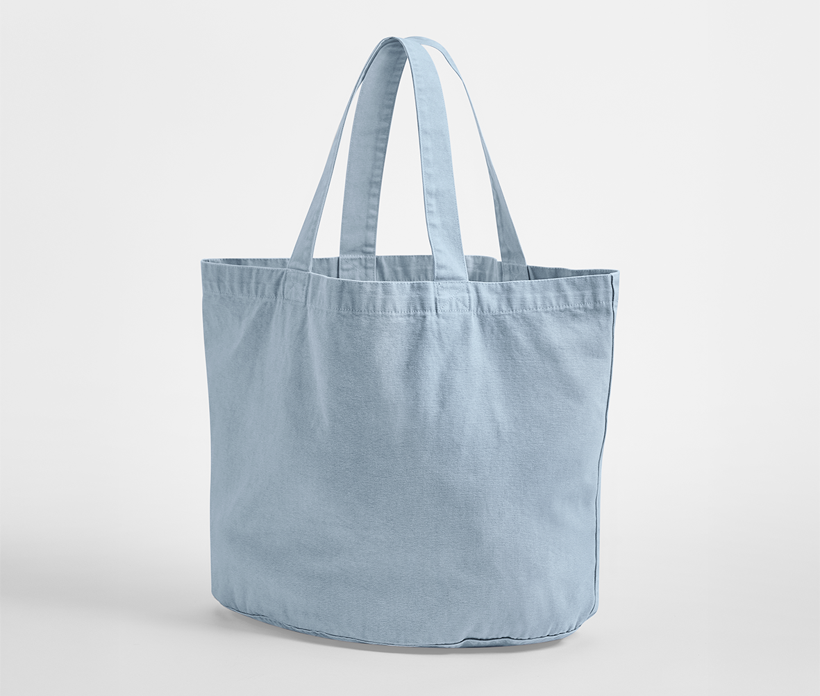 WESTFORD MILL WM345 - Sac shopping ovale en coton recyclé délavé
