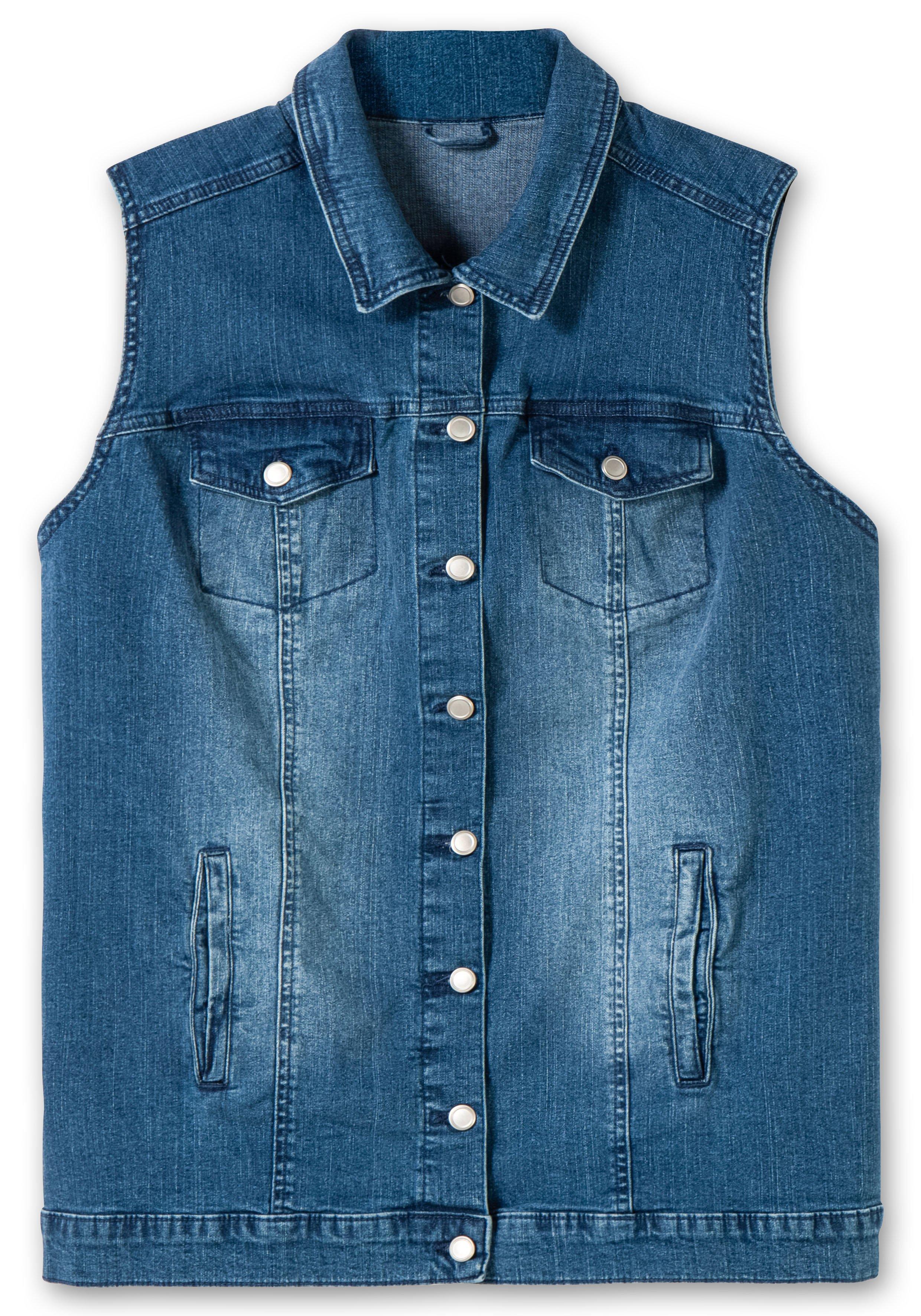 Jeansweste in leicht taillierter Form
