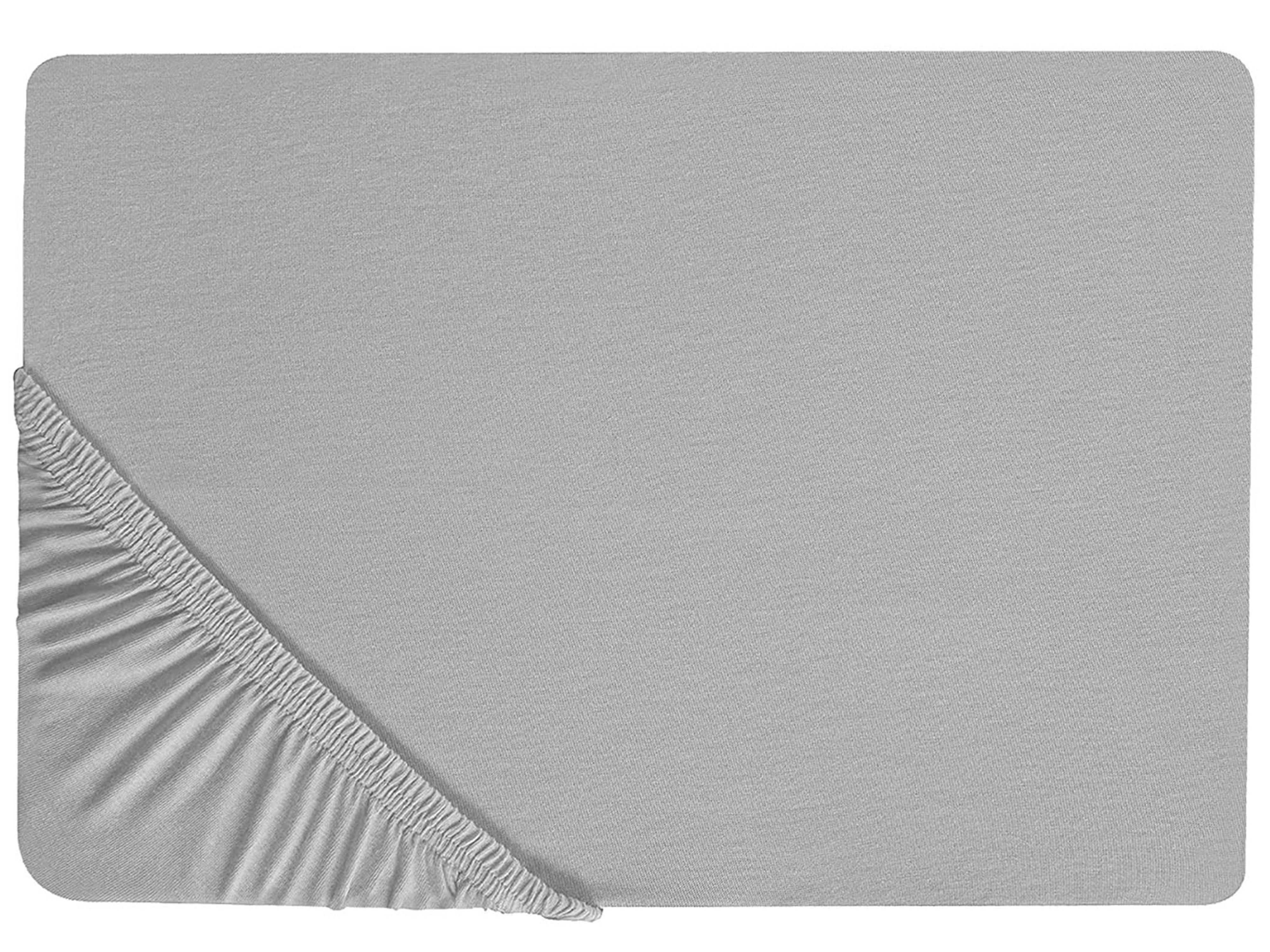 Hoeslaken HOFUF Katoen 90 x 200 cm Lichtgrijs
