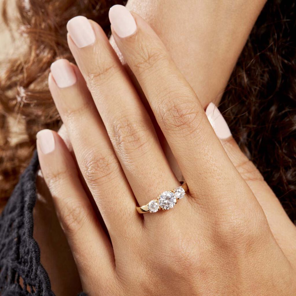 Bague Hilar Plaqué Or Oxydes De Zirconium