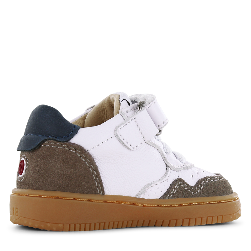 Shoesme wit-taupe basket sneakertje Leer | Sale
