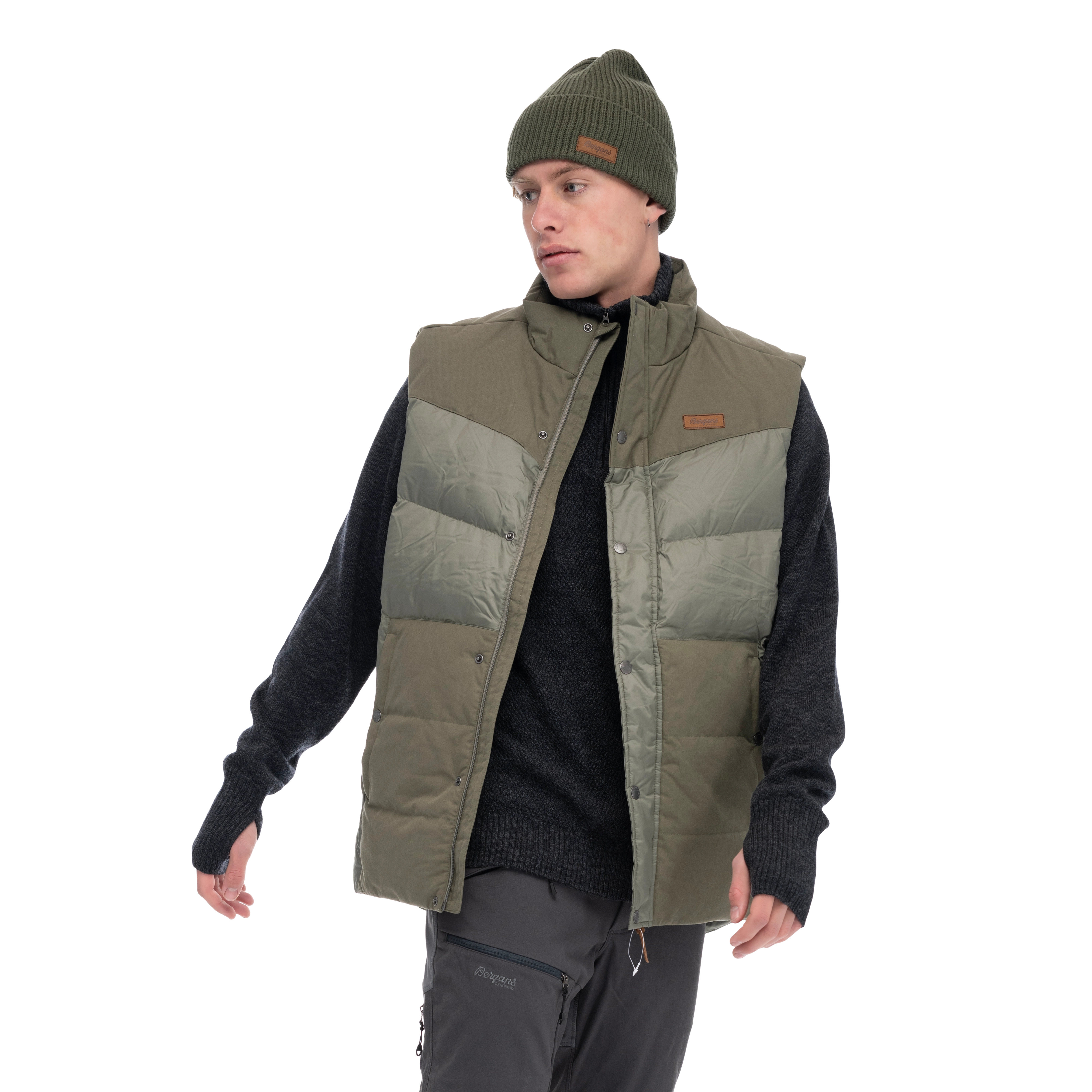 Nordmarka Outdoor Down Vest Men Green Mud