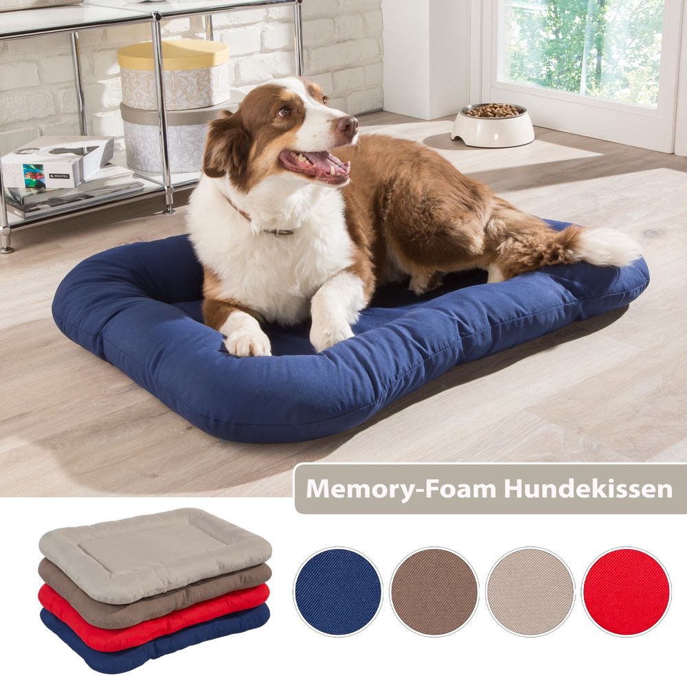 KAHU® Hundebett mit Viskoschaum • Hundekorb mit Memory-Schaum • Schmutz & Wasserabweisendes Hundekissen • Wende-Hunde-Kissen • Hundesofa • Tierbett • Tierkissen • in verschiedenen Farben und Größen