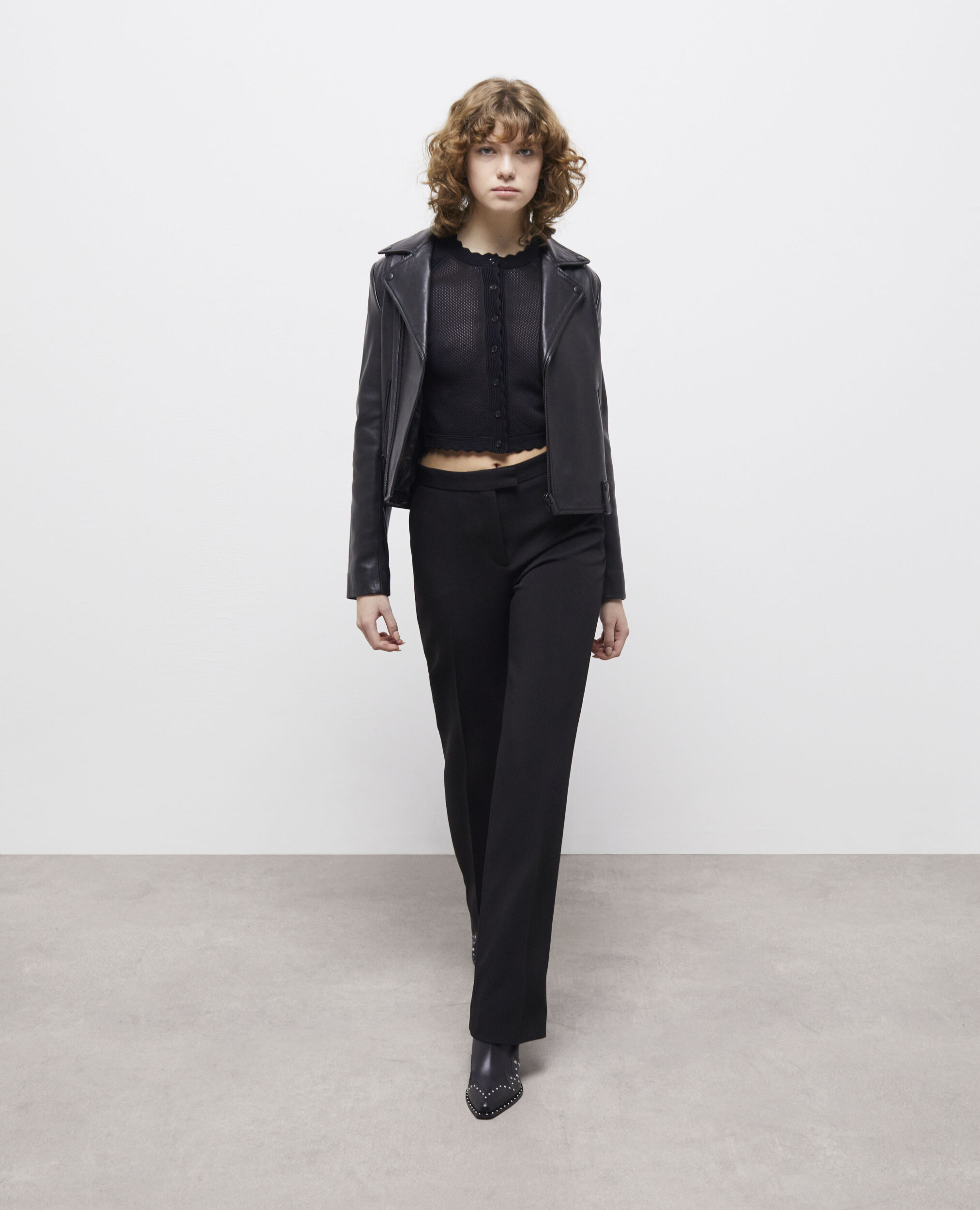 Cardigan noir en maille