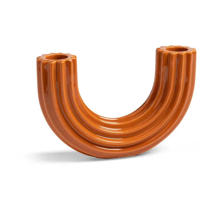 &Klevering Bougeoir Churros terracotta | Terracotta