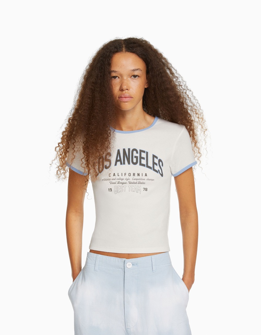 Camiseta de manga curta com estampa