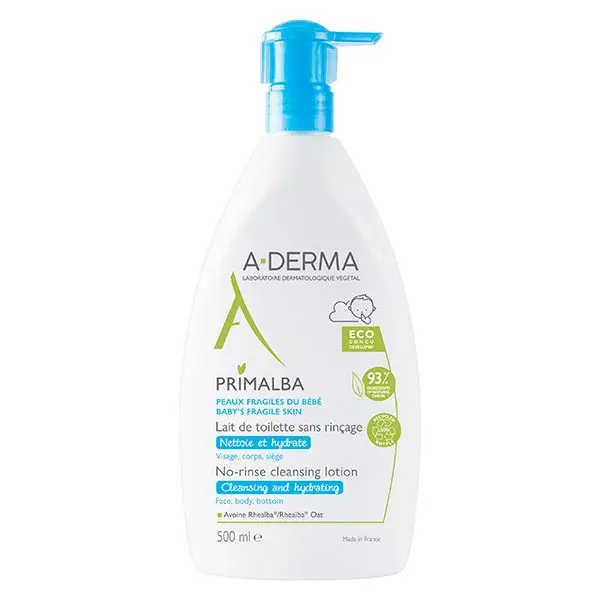Leite de limpeza para bebês A-Derma Primalba 500ml