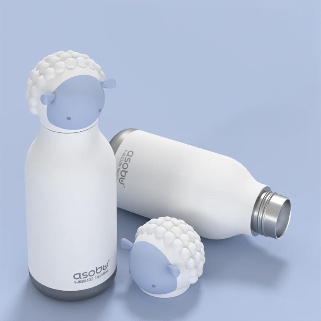 Asobu rvs drinkfles bestie - schaap - 460 ml