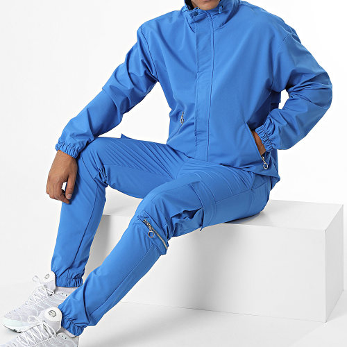 Ensemble Veste Zippée Et Pantalon Jogging KL-2073 Bleu