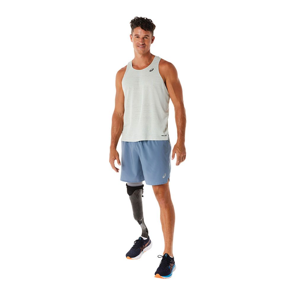 Asics ROAD 7IN - Short Homme steel blue