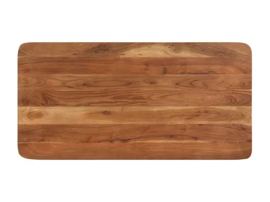 Table de bar bois massif d'acacia et finition miel 110x55x106cm