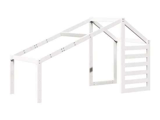 Lit superposé avec toit blanc 80x200 cm bois massif de pin