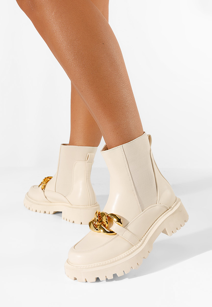 Bottines femme beige Agestra