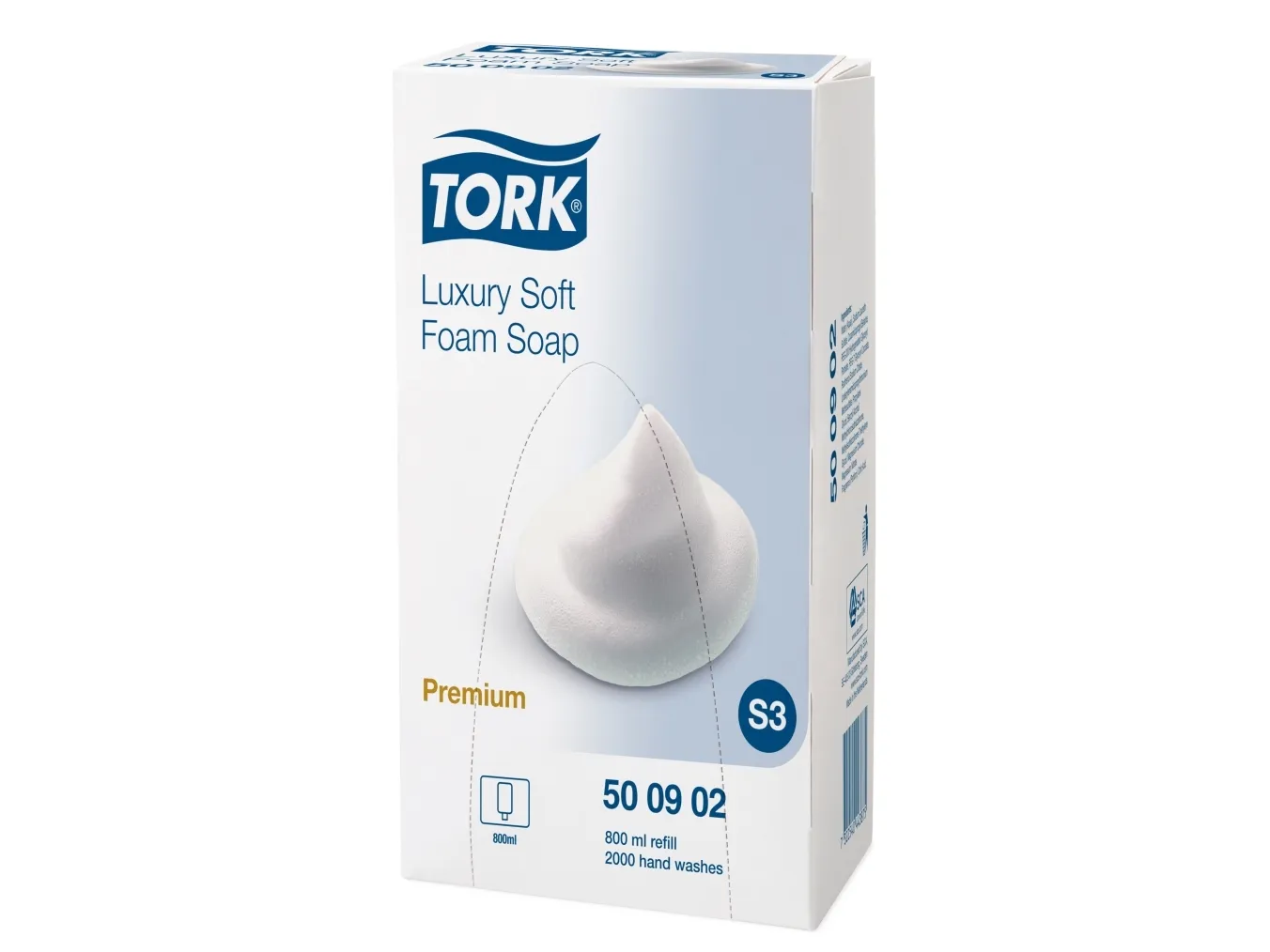 Skumsæbe Tork Luksus 800ml med Parfume Klar til S3 dispenser,4 fl x 800 ml/krt