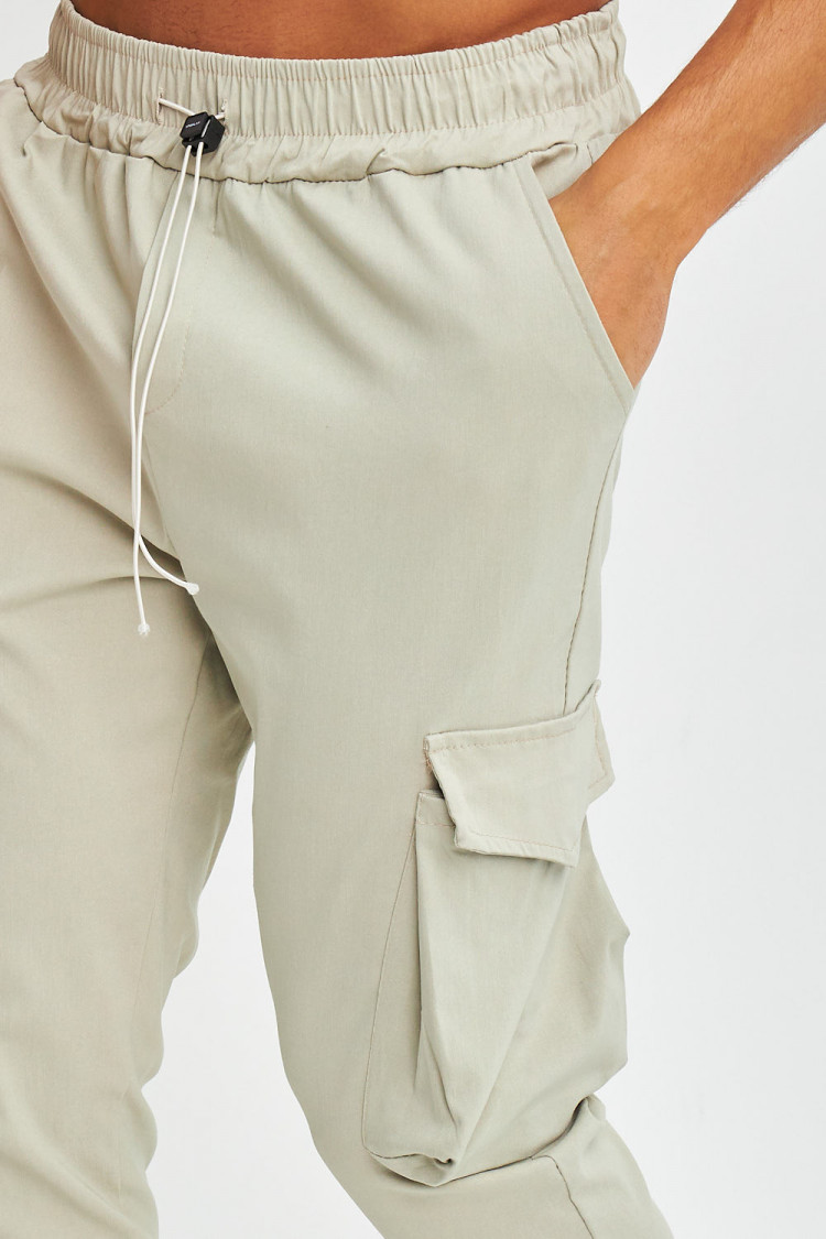 Pantalon cargo beige