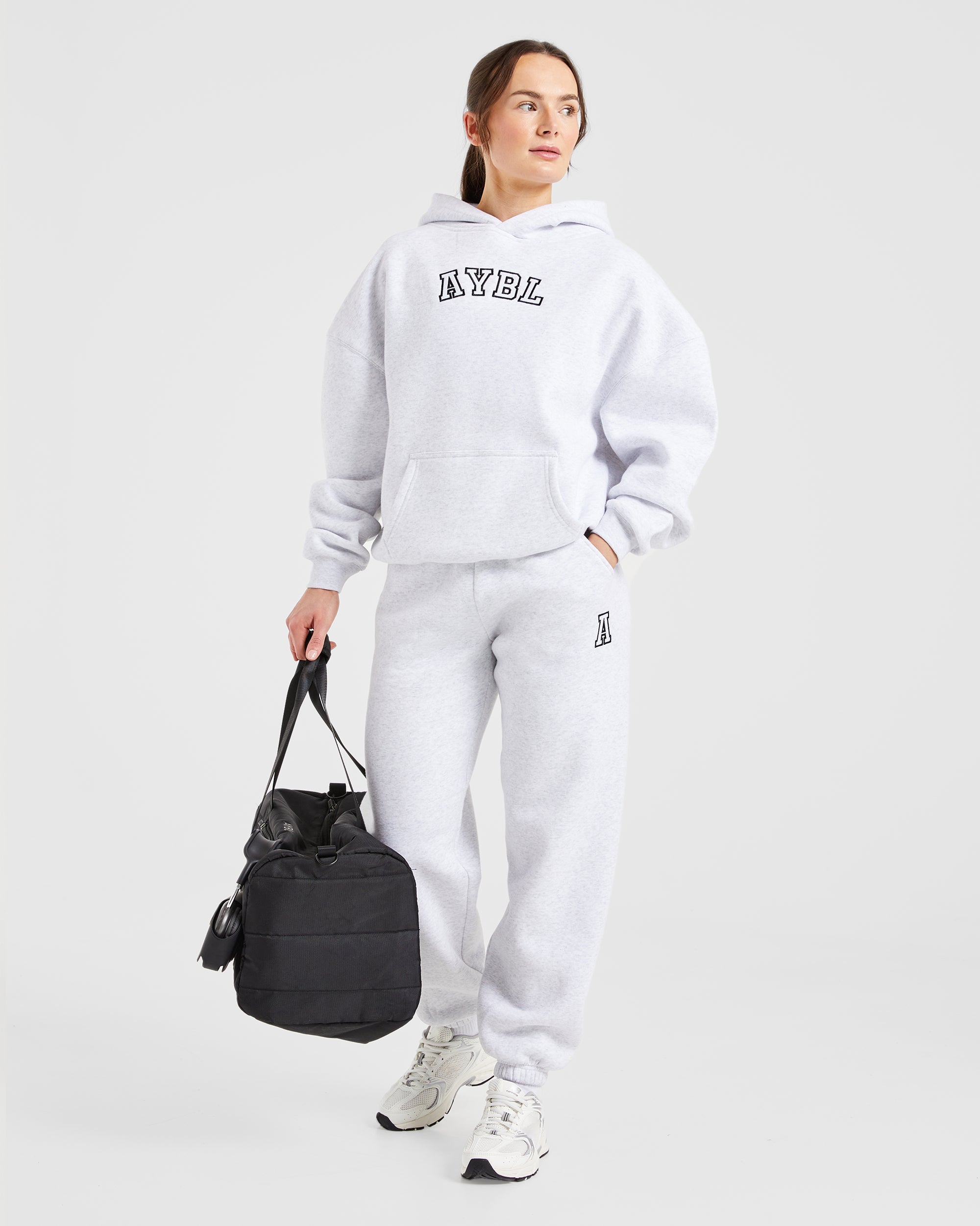 Varsity Embroidered Oversized Joggers