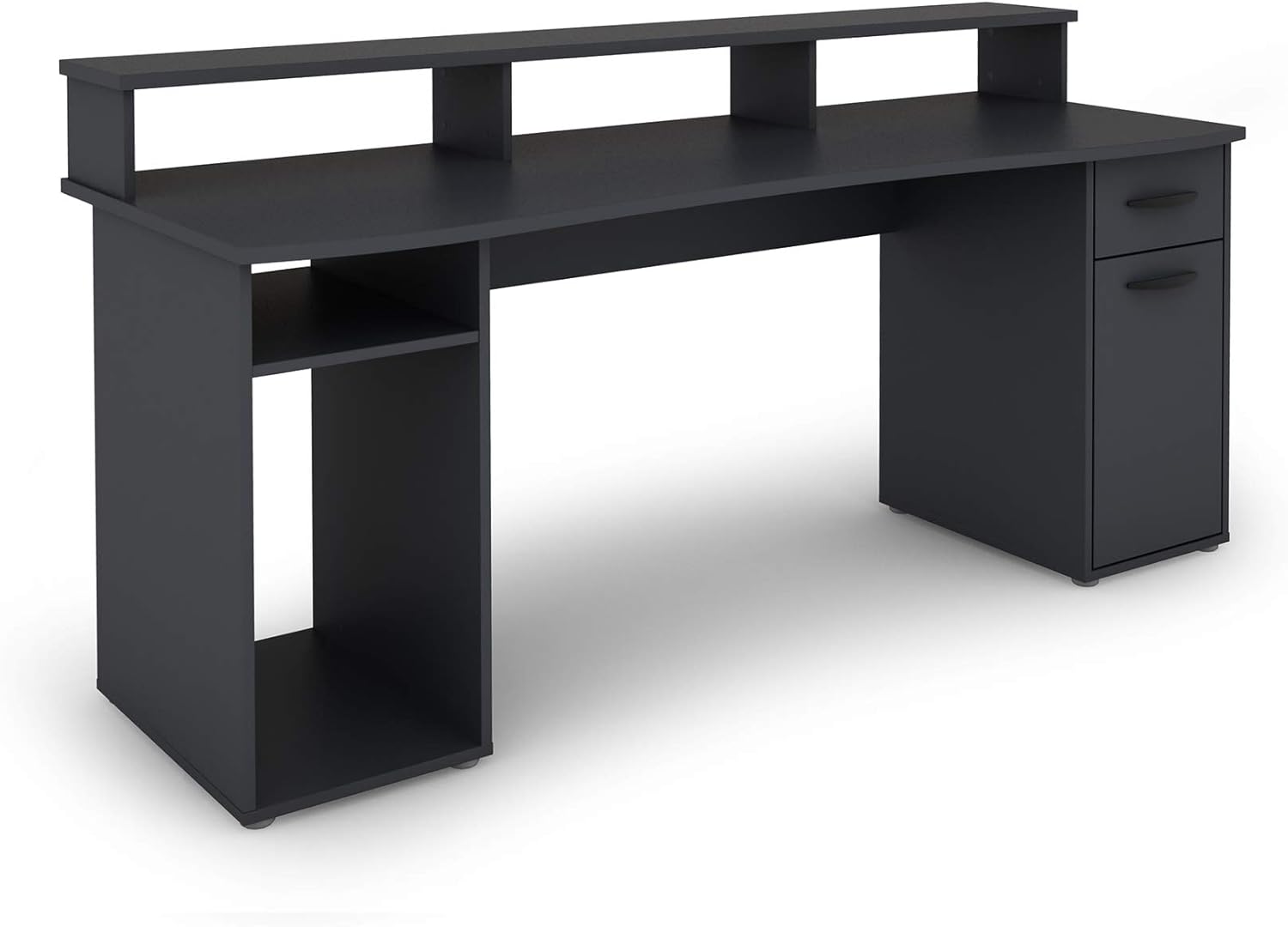 byLIVING Gaming-Schreibtisch FANTASTIC, mit robuster Melamin Oberfläche in anthrazit, mit Aufsatz für viel Stauraum, Holzwerkstoff Spanplatte, grau, B 180, H 93, T 65 cm