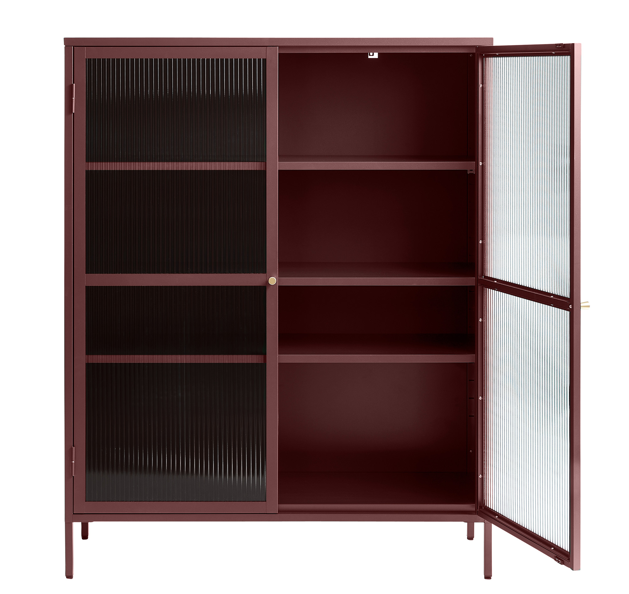 Vitrinekast Omeo 140x111 cm bordeauxrood