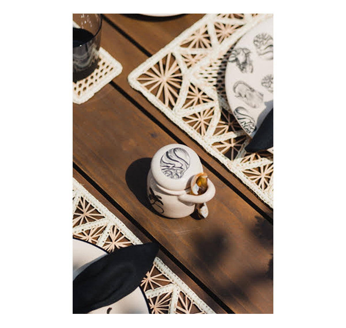 Pot et cuillère « Trazos Sicilia » (lot de 2)