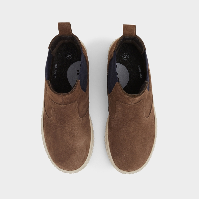 Boots semelles crantées marron garçon
