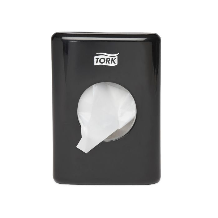 Tork 566008 Dispenser damesverbandzakjes zwart 36x140x100 mm per stuk (566008)