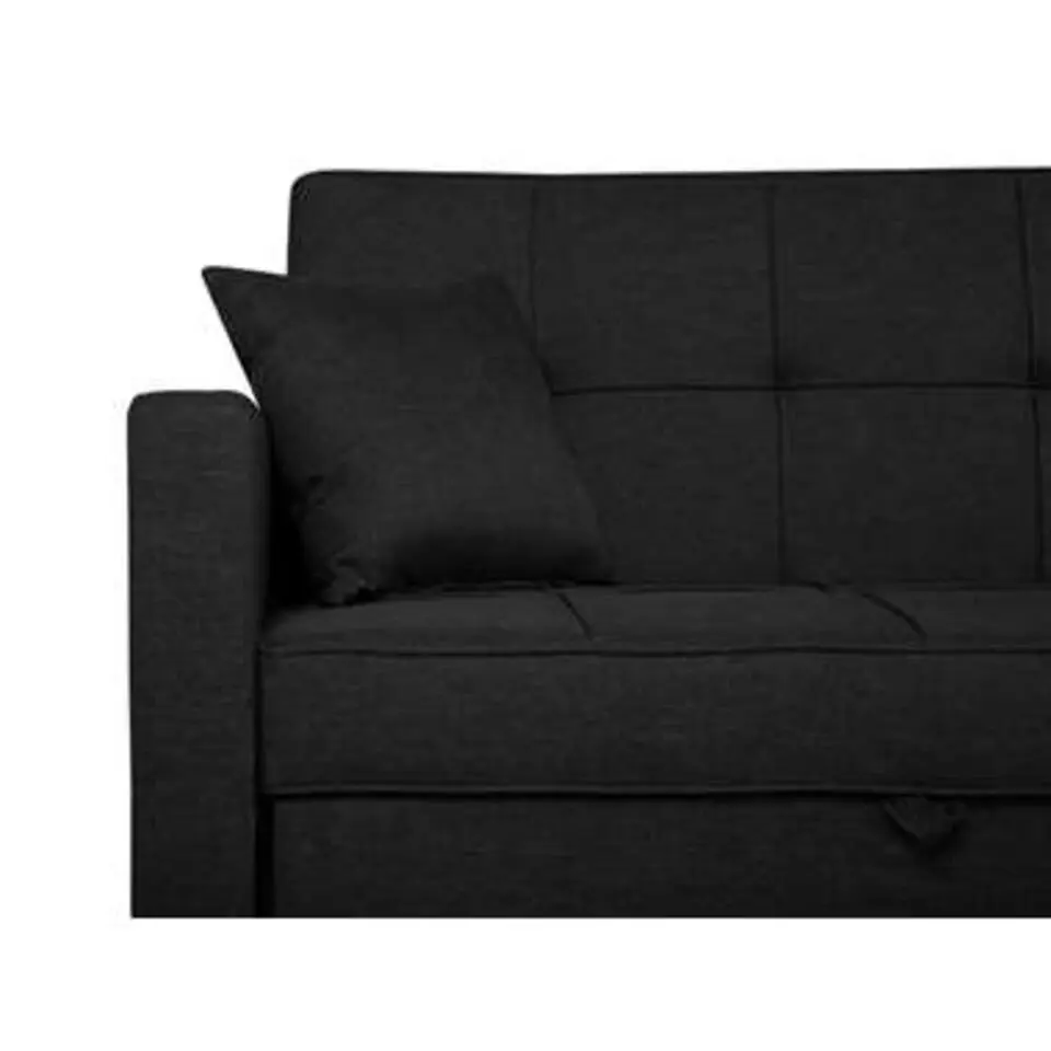 GLOMMA - Slaapbank 3-zits - Zwart - Polyester