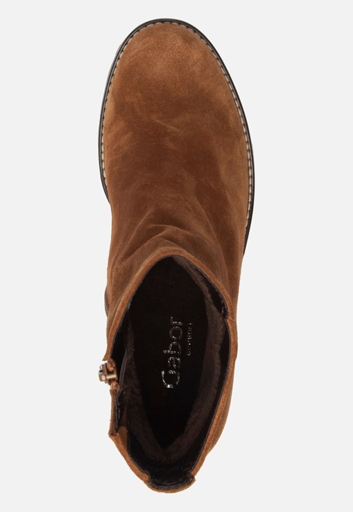 Gabor Enkellaarsjes cognac Suede