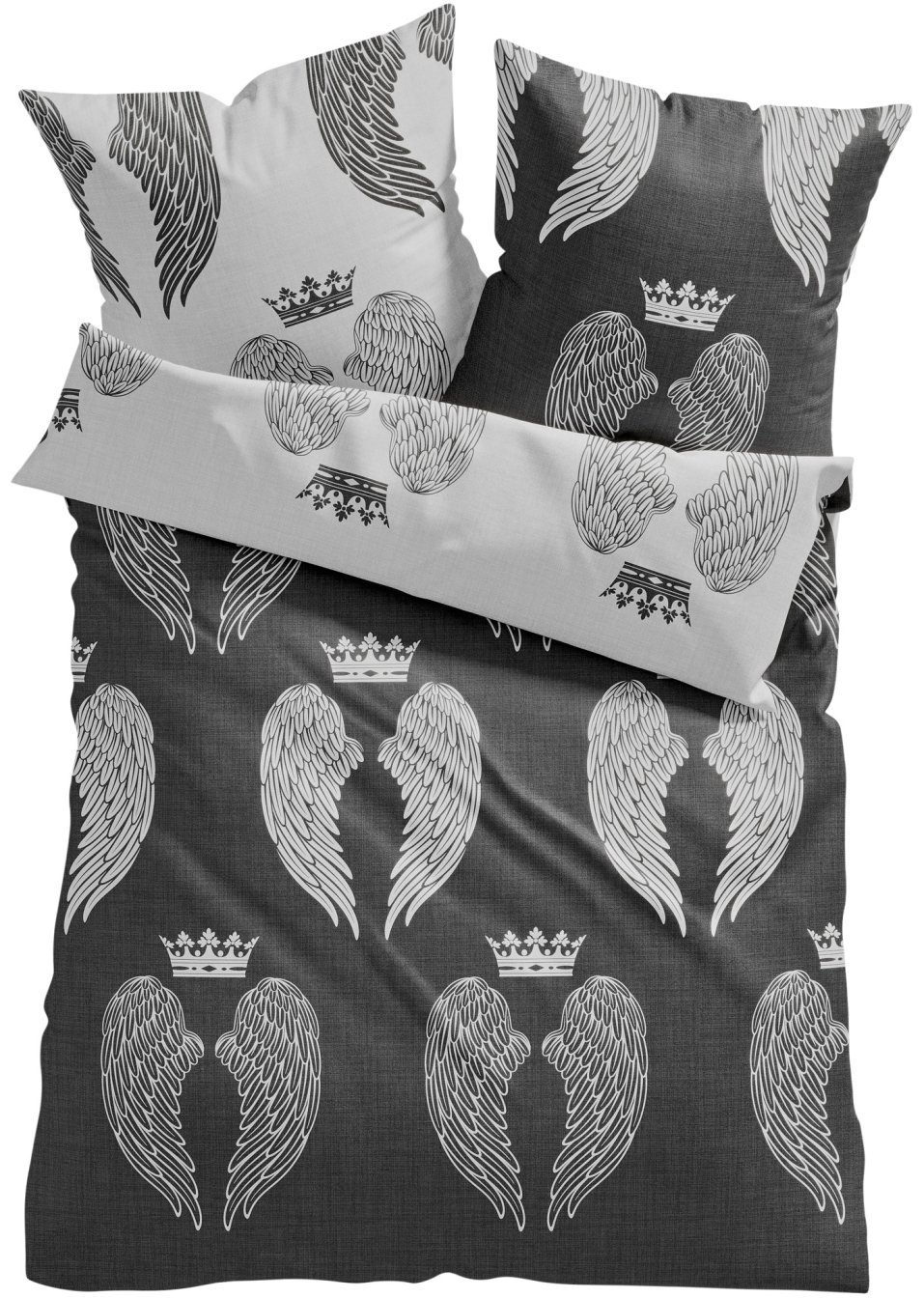 Parure de lit réversible avec ailes d'ange