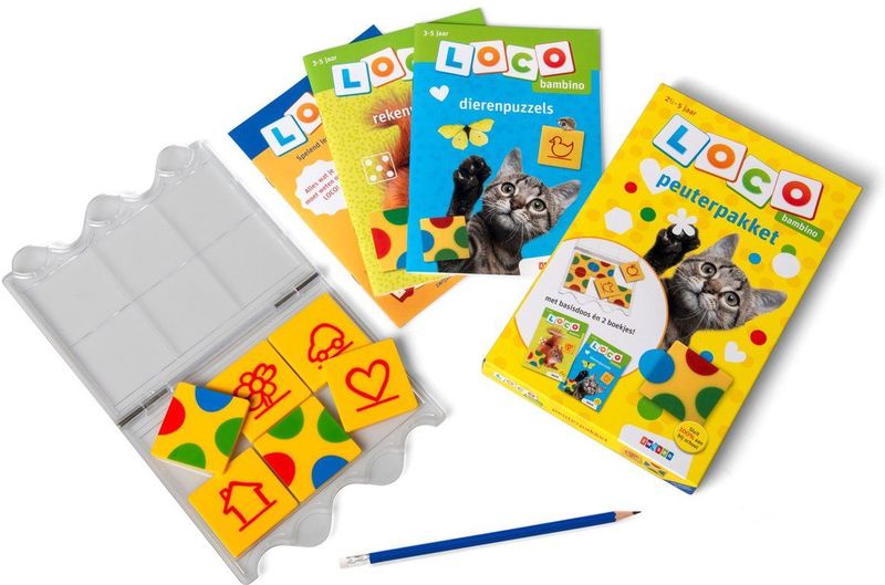 Loco Bambino - Peuterpakket - Educatief Spel - Kleurrijke Boekjes - Basisvaardigheden