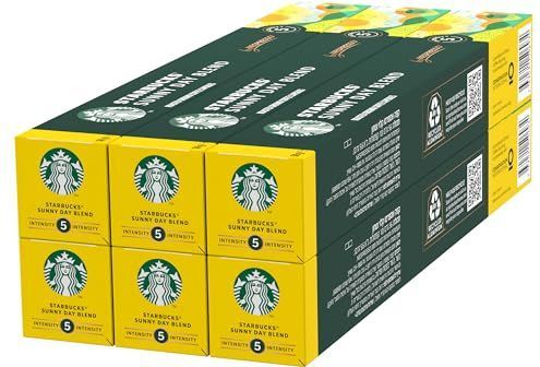 STARBUCKS Sunny Day Blend by Nespresso, Blonde Roast, Koffiecapsules 6 x 10 (60 Capsules)