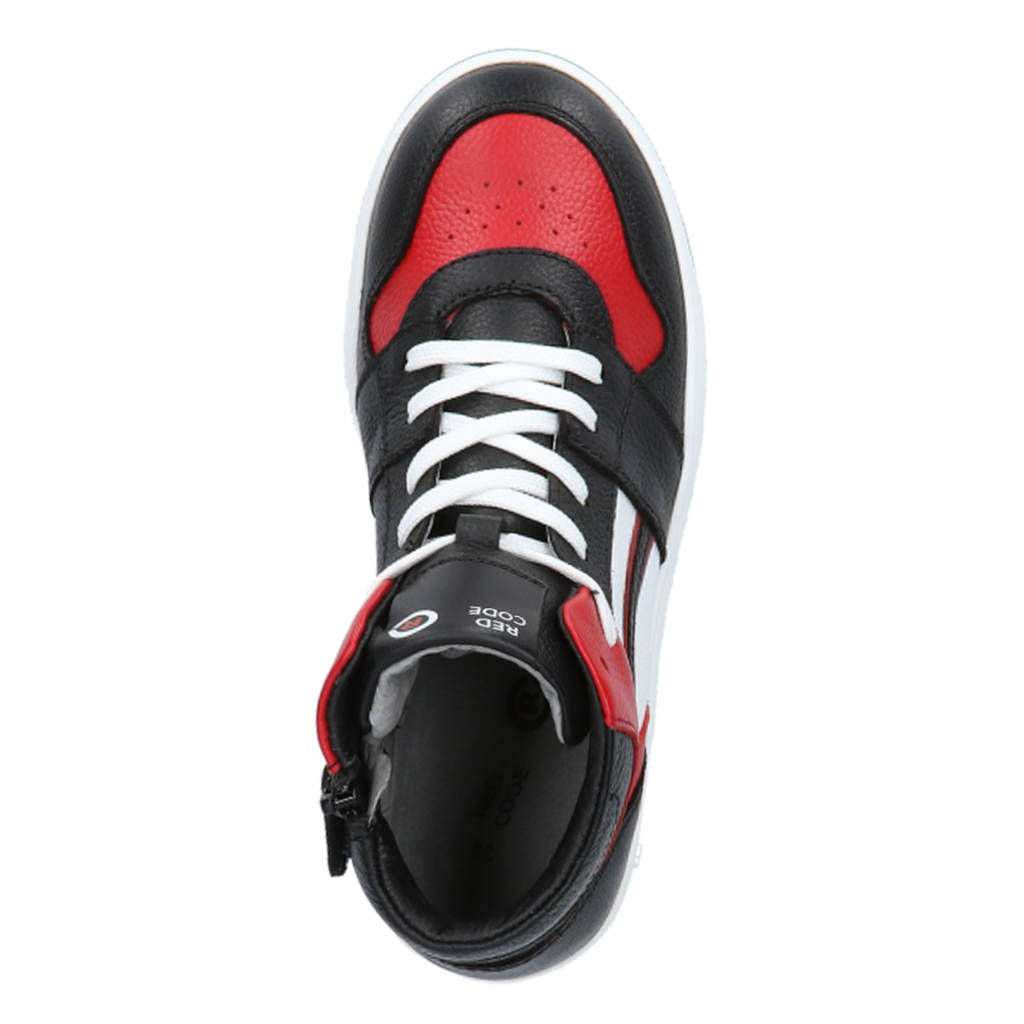 Red Code leren sneakers rood/zwart/wit