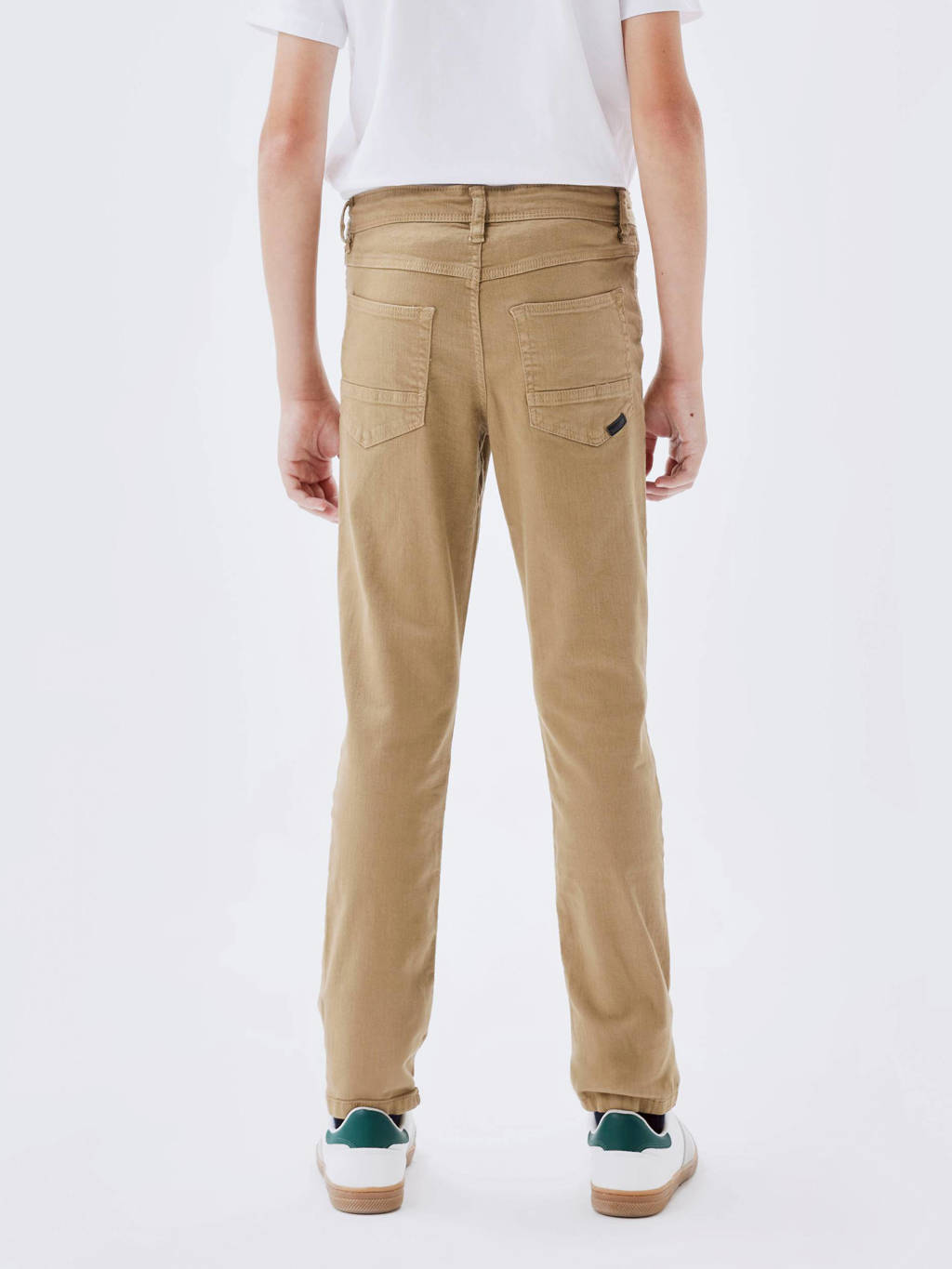 NAME IT slim fit broek NKMTHEO beige
