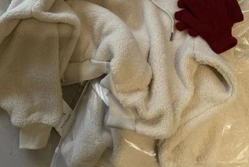 Cafamo - Hoodie met halve rits en imitatiebont