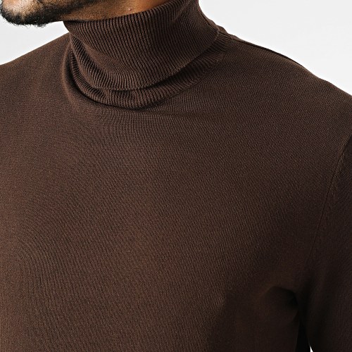 Pull Col Roulé Alex Marron