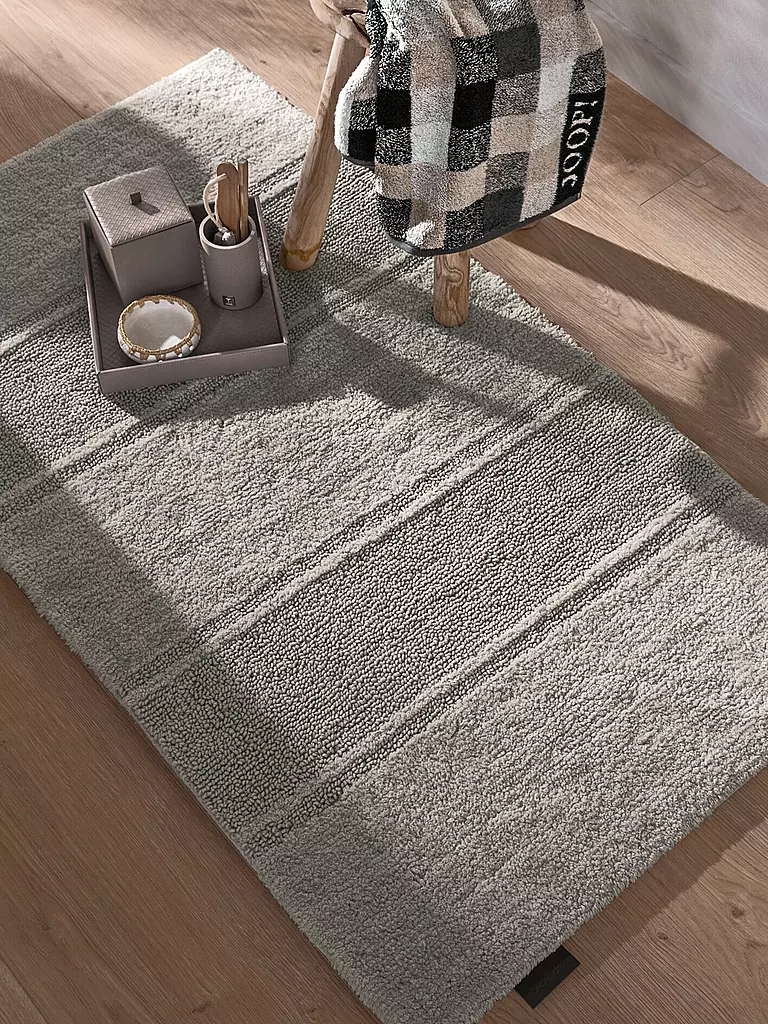 JOOP Duschtuch VIBE KARO 80x150cm Stein grau