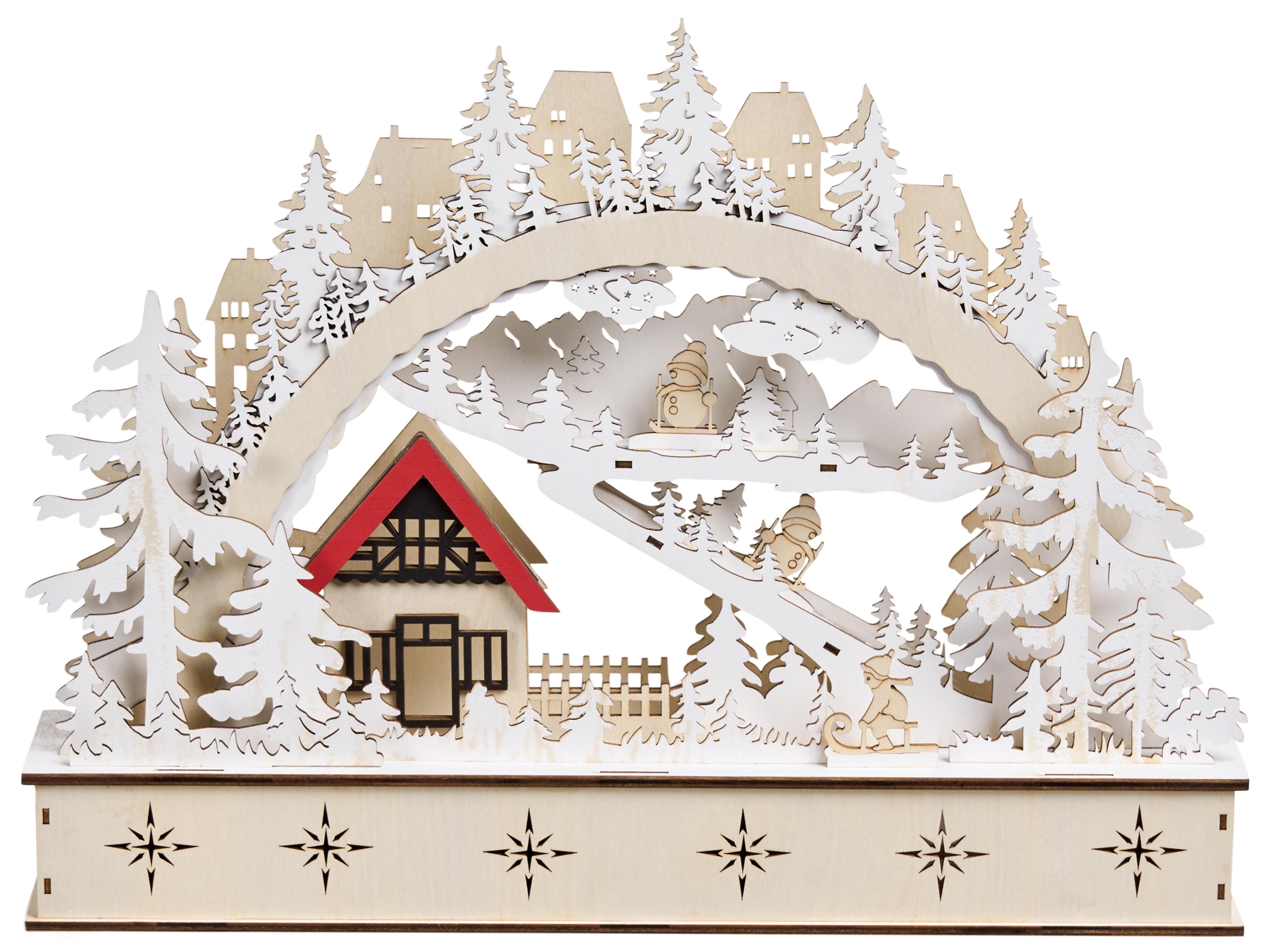 Kerstdecoratie LED GOKSJO 33 cm Lichtbruin