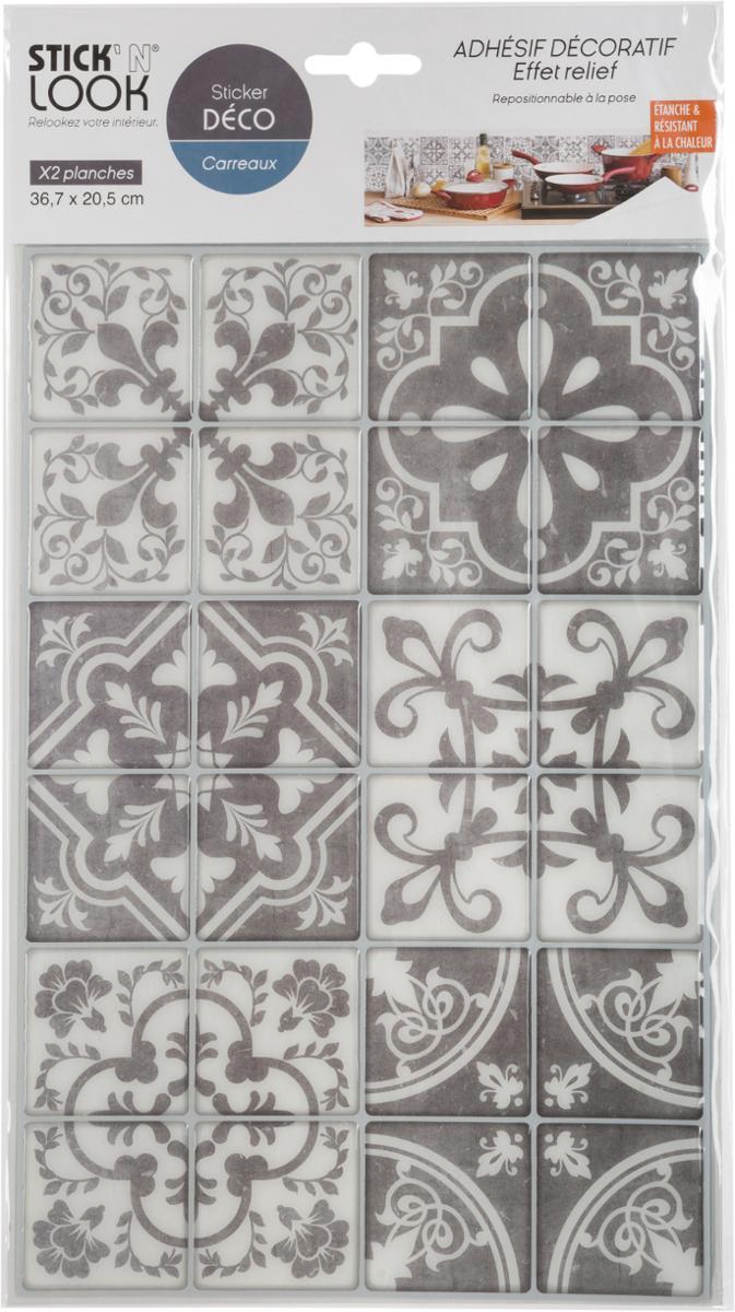 STICKER CARREAUX CIMENT GRIS X2 PIECES