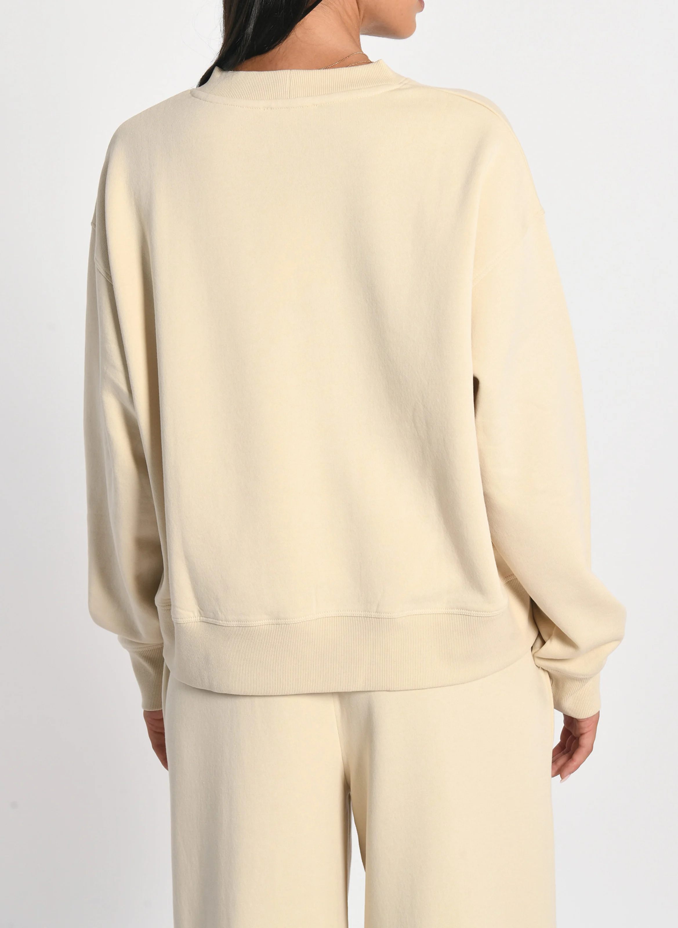 SUZY - Sweat ample en coton mélangé | Beige